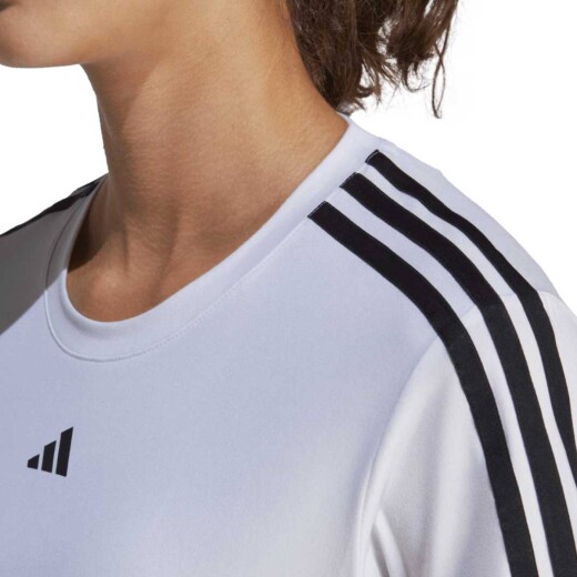 Remera Adidas Training Dama Tr-Es 3S T C: White/Black S/C