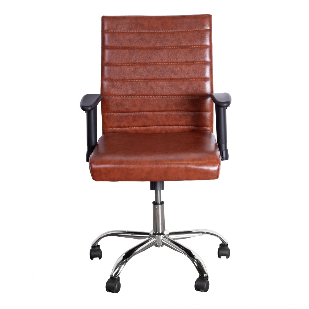 ASIENTO DE OFICINA PU-Y-METAL MARRON HY-537