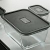 Tupper de vidrio hermético 2,4 Lts Negro