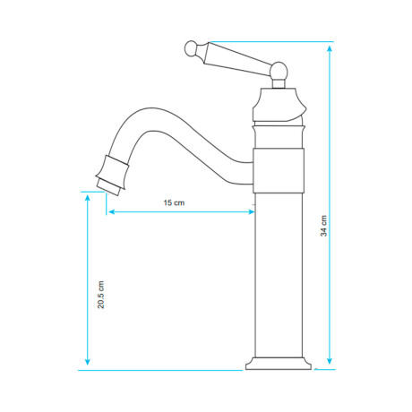 GRIFO DE MESADA MONOCOMANDO NEGRO 35MM 000