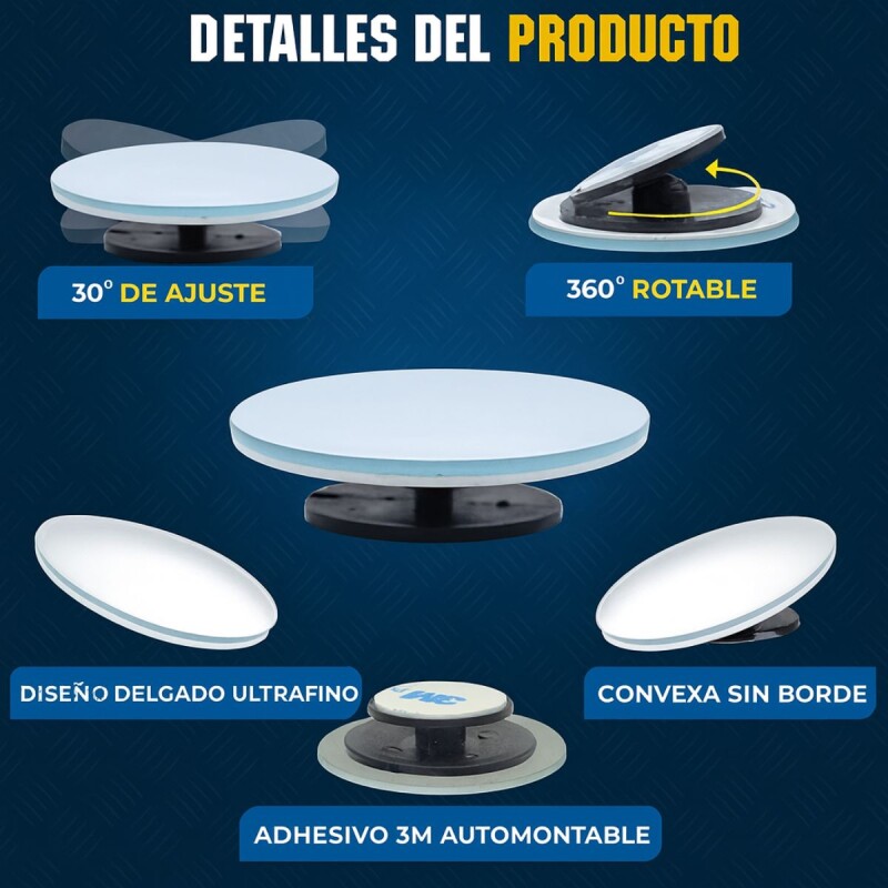 Espejo Retrovisor Puntos Ciegos Auto Camioneta Laterales X2 Espejo Retrovisor Puntos Ciegos Auto Camioneta Laterales X2