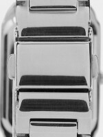 Reloj Rectangular Pulsera De Acero Inoxidable plateado