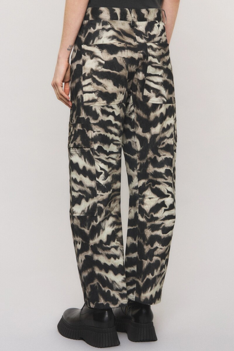 PANTALON SMOKE ZEBRA Negro