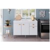 Bajo Mesada Mueble Cocina 3 puertas 1 cajón 120 cm Sin Pileta Bajo Mesada Mueble Cocina 3 Puertas 1 Cajón 120 Cm Sin Pileta