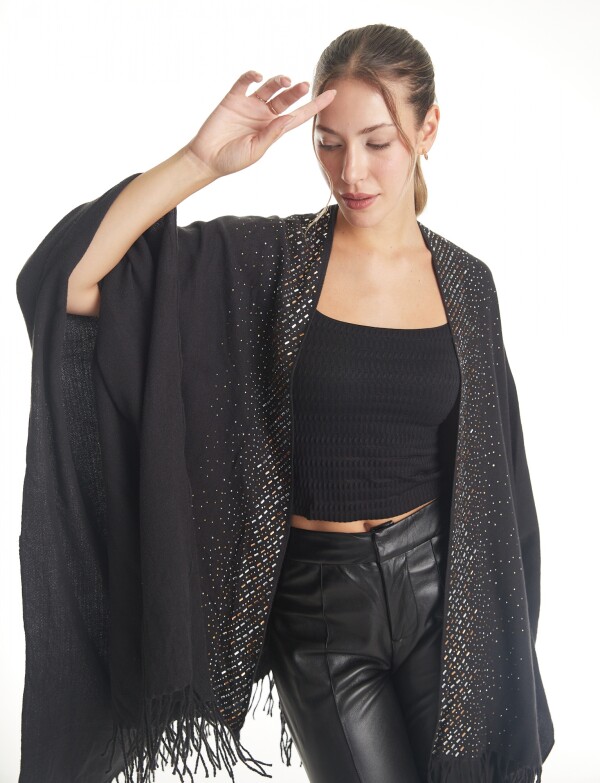 Ruana Brillos NEGRO
