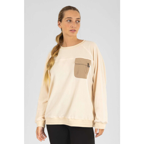 New sweater polar with pocket Beige