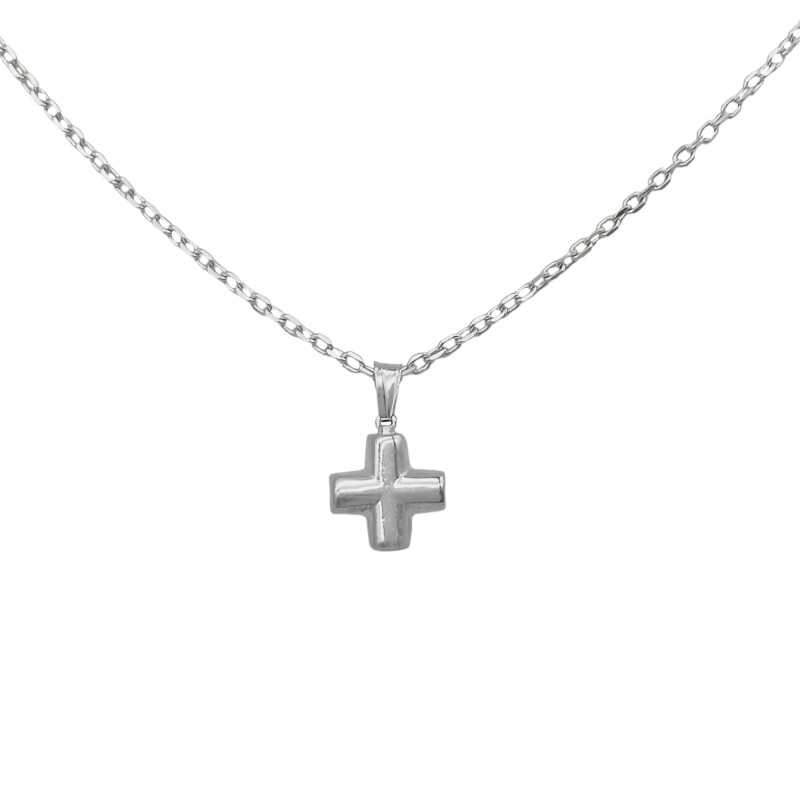 Dije Cruz-Plata 925 inflada-Sin piedra-CP3163 sinpiedra