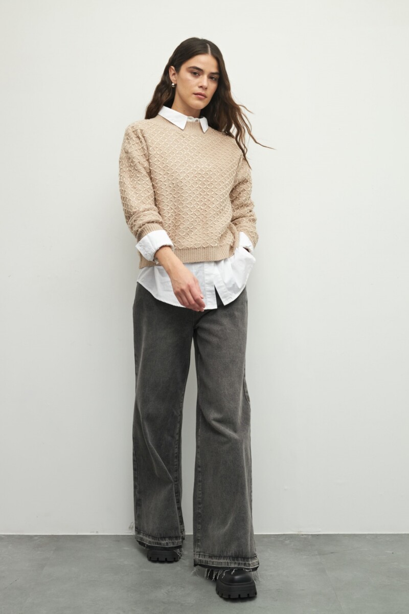 SWEATER SADIE Beige Melange