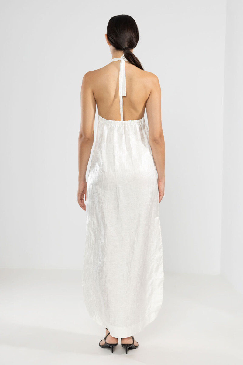 VALE HALTER DRESS Gold