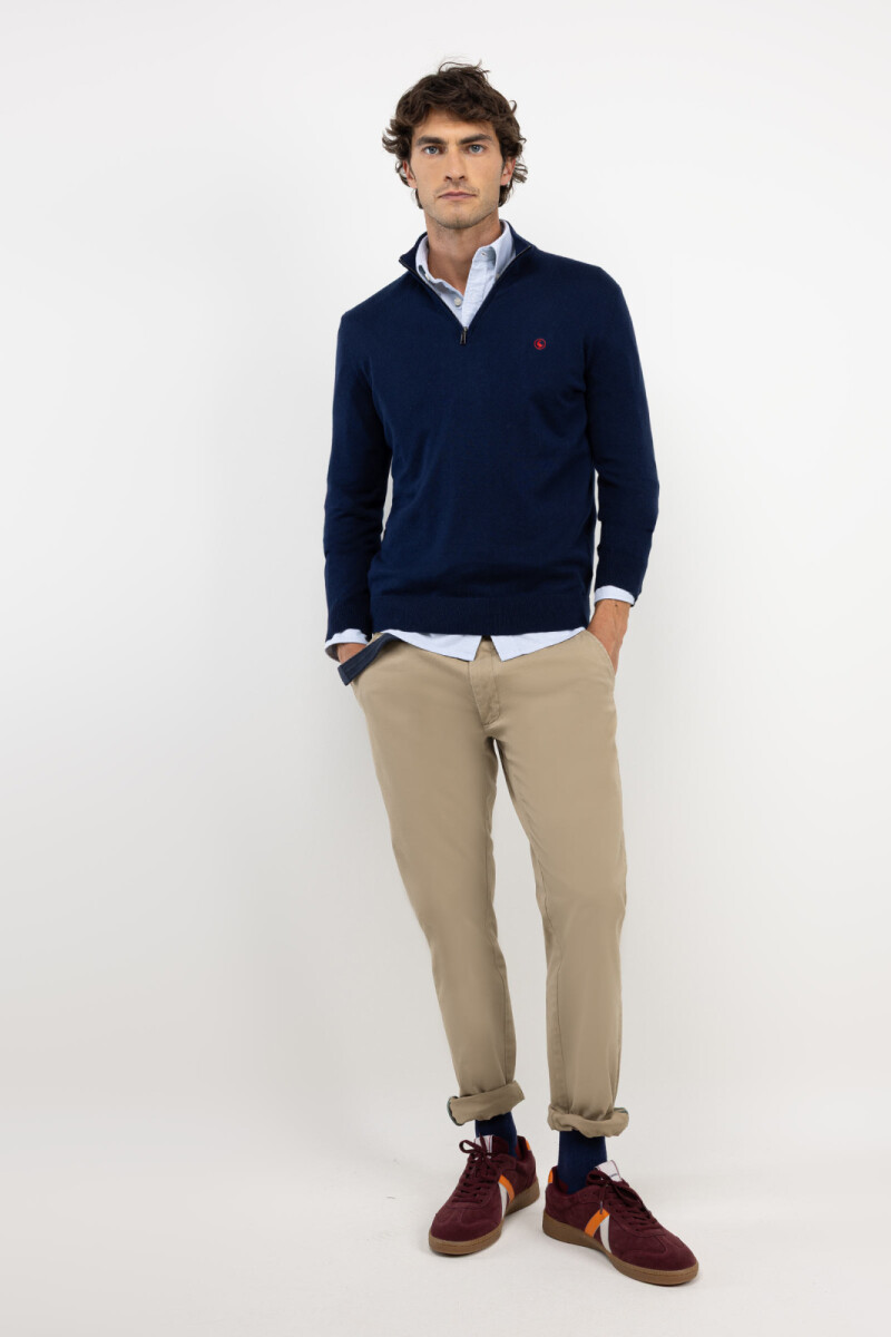 Sweater Medio Cierre Marino
