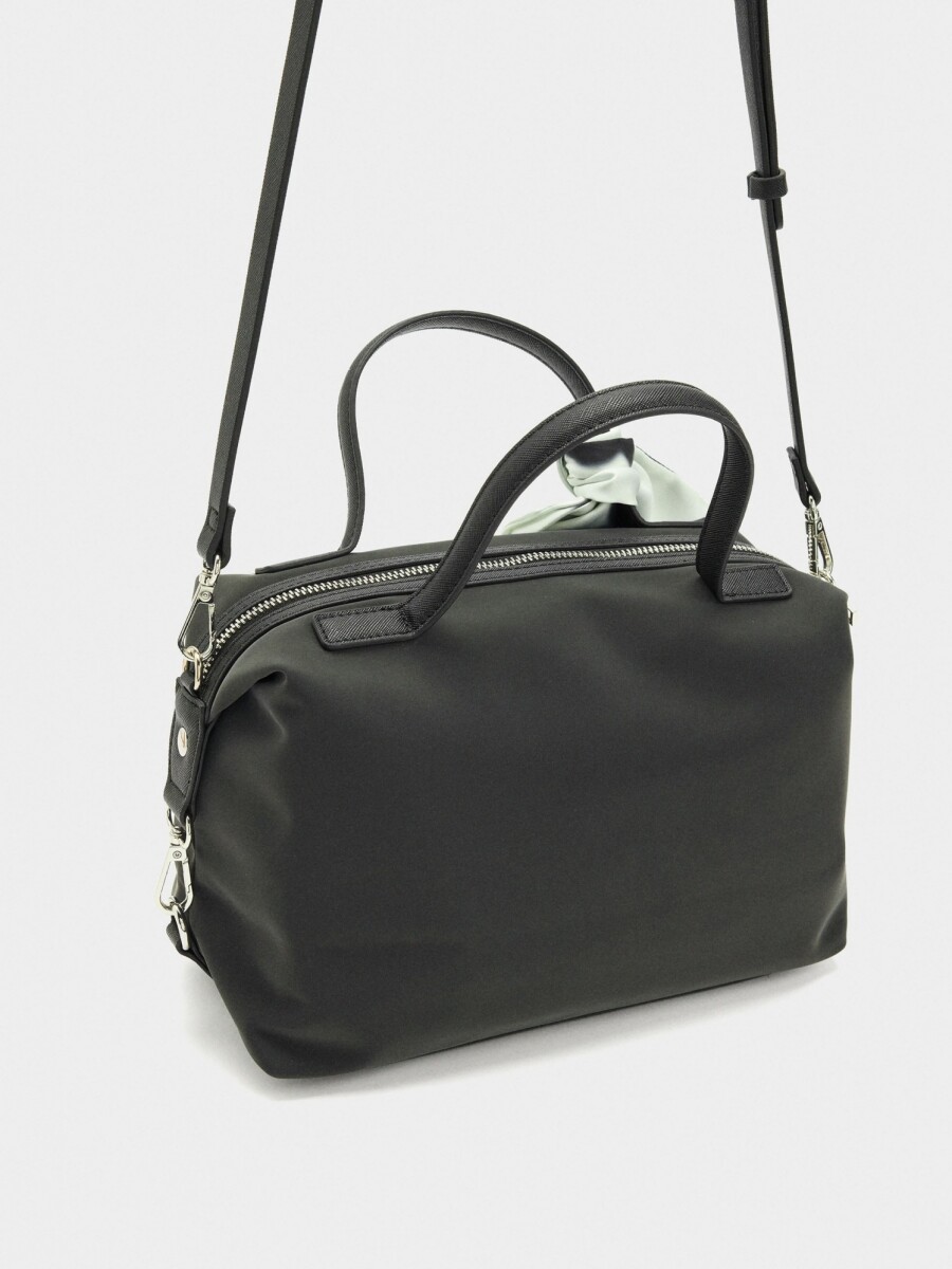 Bolso Tote De Textura Suave negro