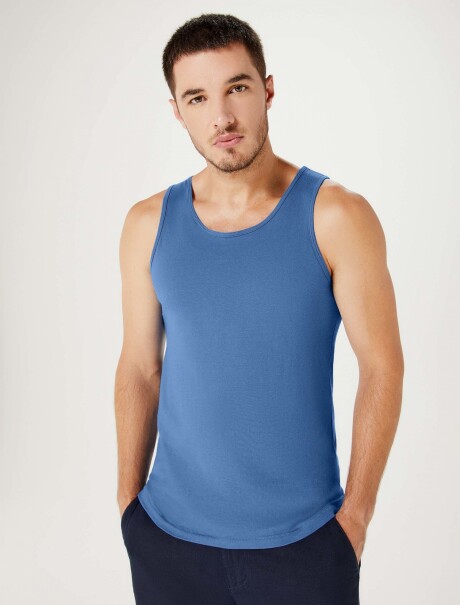 MUSCULOSA BÁSICA MASCULINA AZUL