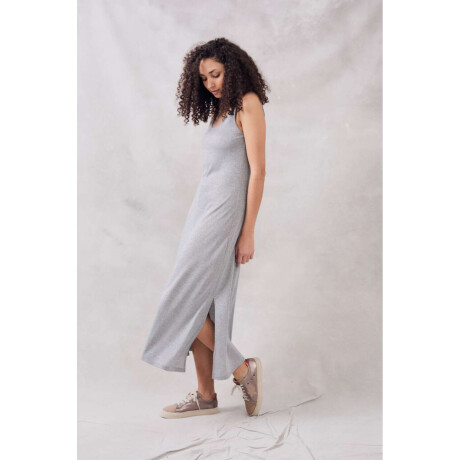 Vestido Lurex Gris Melange