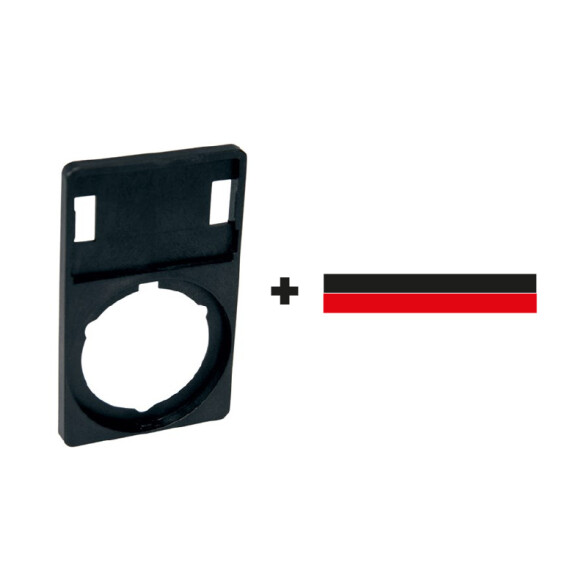Porta placa + placa indicadora rojo-negro, APP30 WE6020