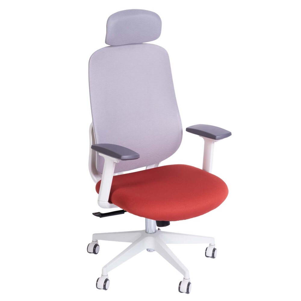 SILLA DE OFICINA MALLA BLANCO DAMASCO