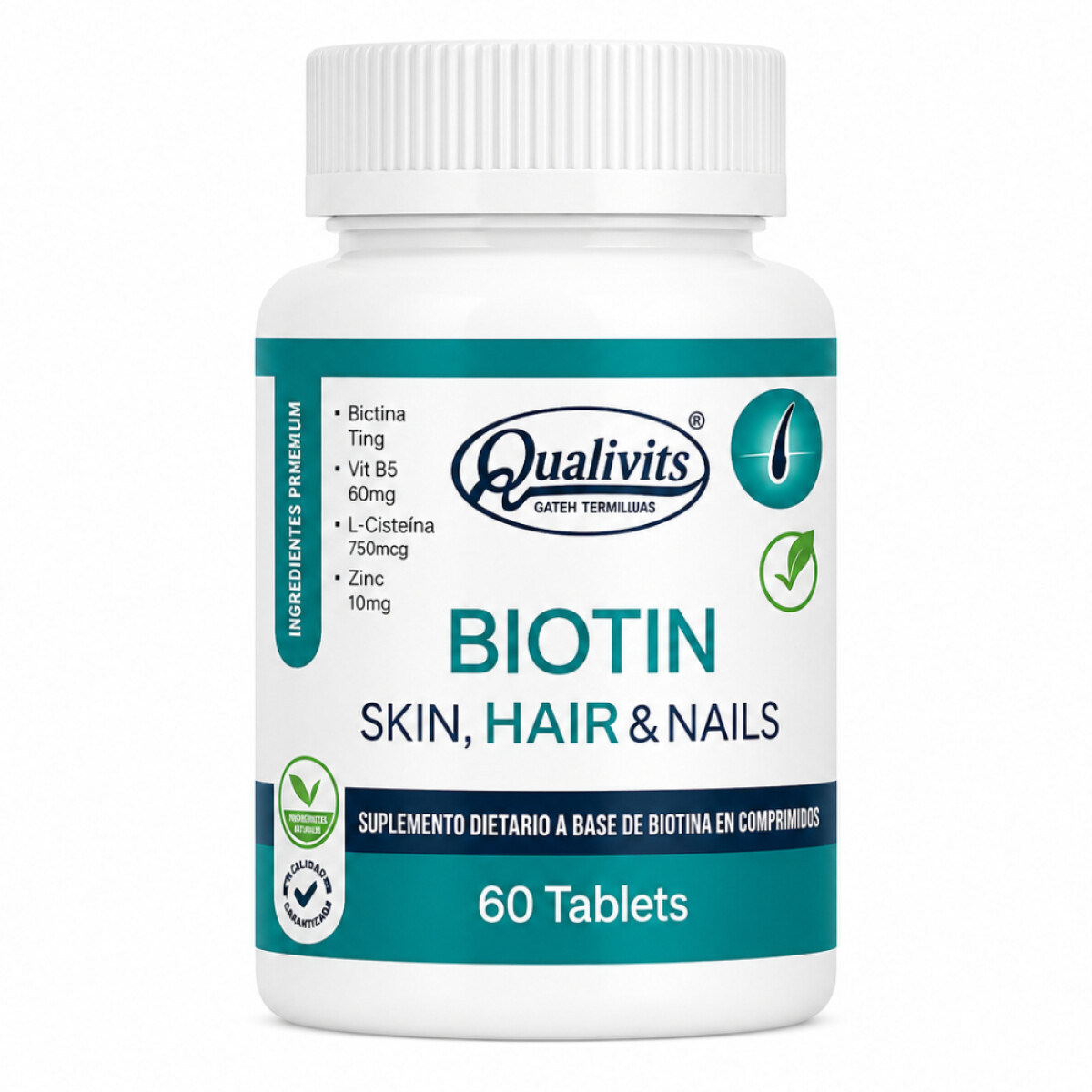 Biotin Skin Hair & Nails 60 Tabletas 