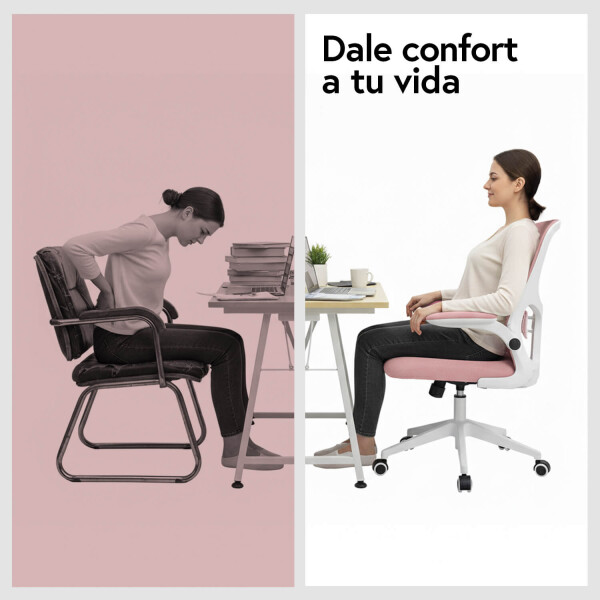 Silla de escritorio Oficina Sillon Ejecutiva Ergonomica Apoyabrazos Regulables IMBACK Color Rosa Silla de escritorio Oficina Sillon Ejecutiva Ergonomica Apoyabrazos Regulables IMBACK Color Rosa