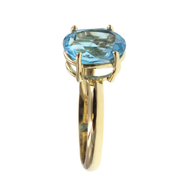 Anillo Aurora de oro 18k amarillo con topacio azul (ADAPTAMOS NUESTROS ANILLOS A MEDIA *) Anillo Aurora de oro 18k amarillo con topacio azul (ADAPTAMOS NUESTROS ANILLOS A MEDIA *)