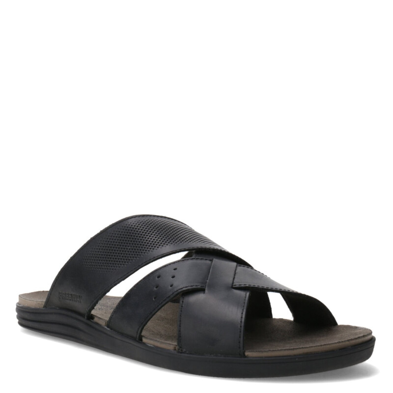 Sandalias de Hombre Freeway Canastra Casual Negro (Cuero Graso)