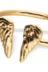 PULSERA RÍGIDA ALEACIÓN DE METALES BAÑADO EN ORO 18K CON DETALLE DE ALAS EN LOS EXTREMOS Pulsera