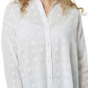 Camisa de Algodón Texturada para Mujer UFO Vega Blanco Blanco