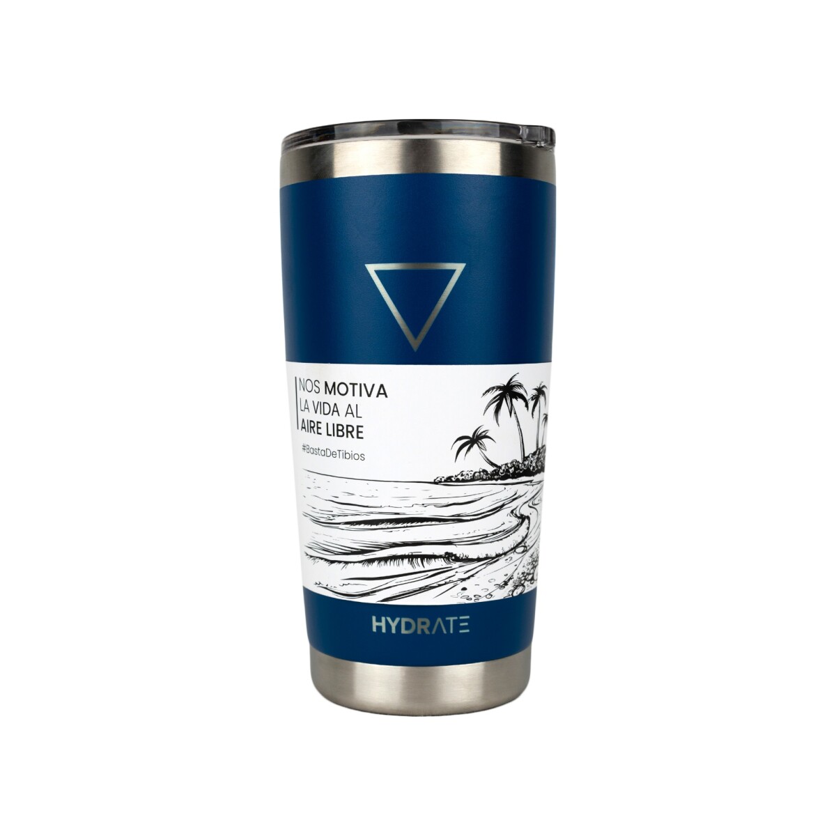 Vaso con Tapa Hydrate - V591AZ - AZUL OSCURO 