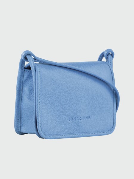 Longchamp -Cartera pequeña con solapa, Le Foulonné Celeste