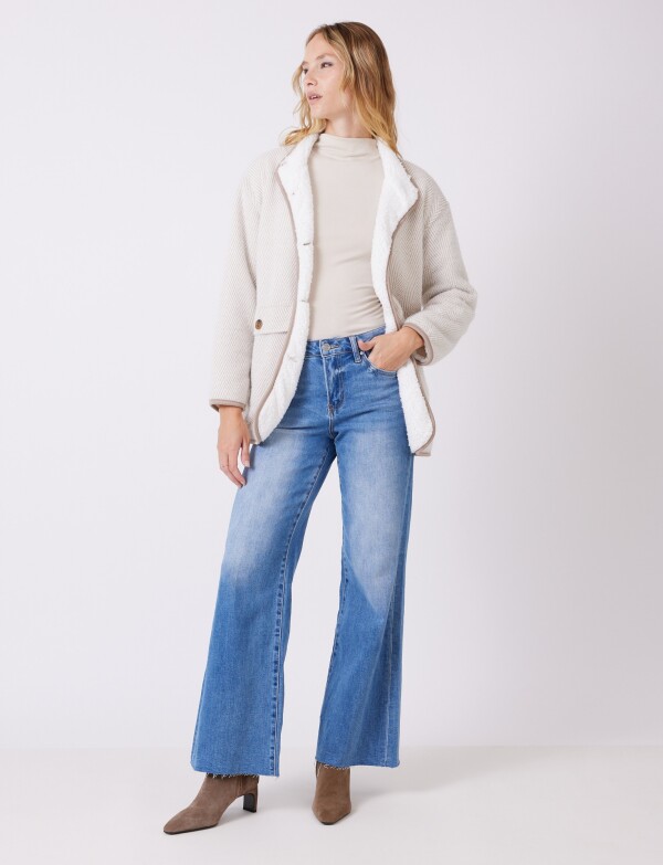 Cardigan Chevron Soft BEIGE