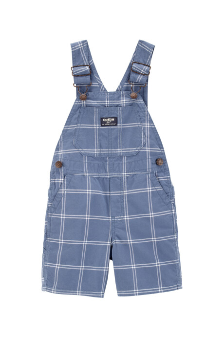 Enterito corto de algodón, diseño a cuadros Sin color