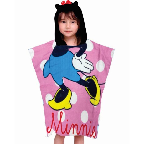 Bata estilo poncho para niños diseño Minnie Bata estilo poncho para niños diseño Minnie