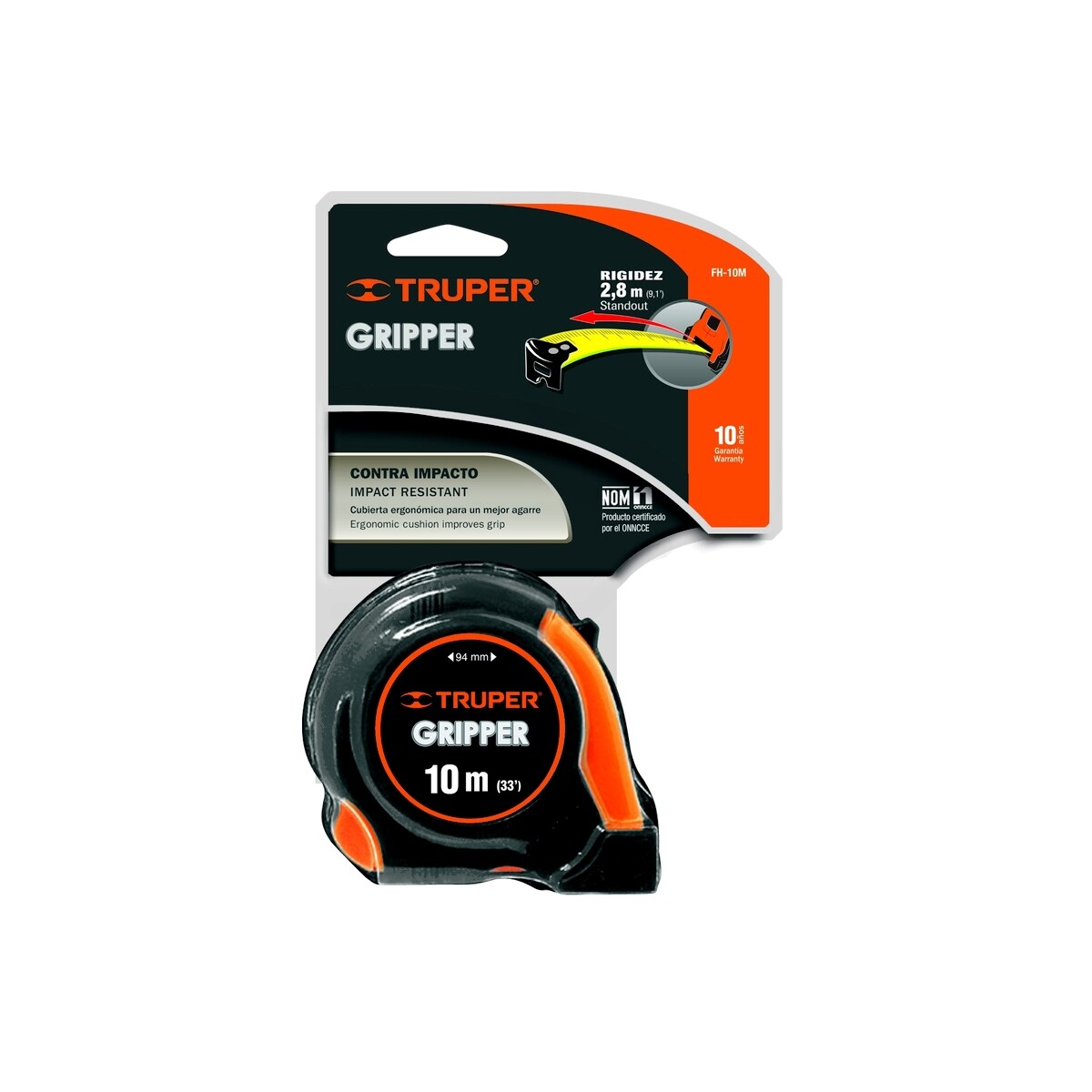 Cinta metrica cromada 3mt x 1/2" Truper 