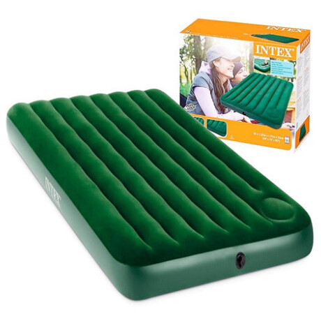 Colchón Inflable Intex 1 1/2plaza Grande Camping +inf Inx064762