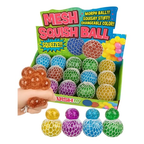 Pelota Squishy Con Malla 1 Orbit Antiestrés Sensorial 001