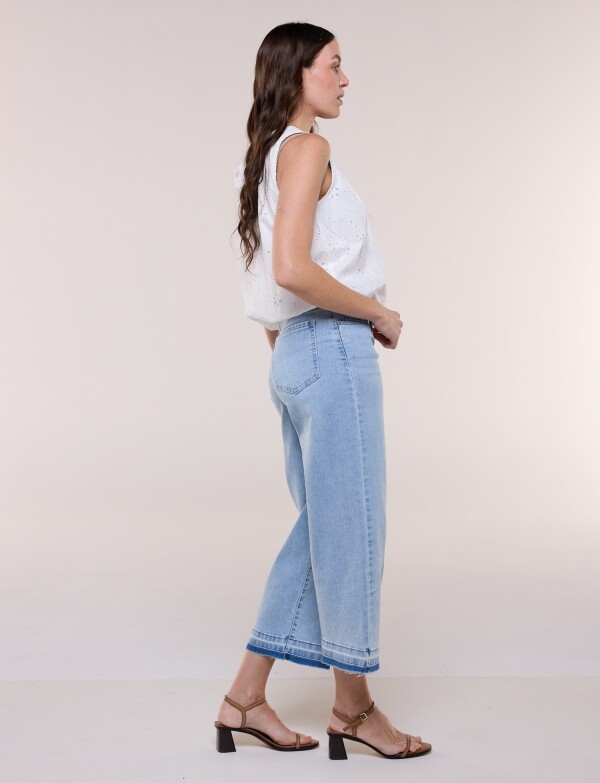 Jean Crop Con Ruedo Bicolor JEAN CLARO