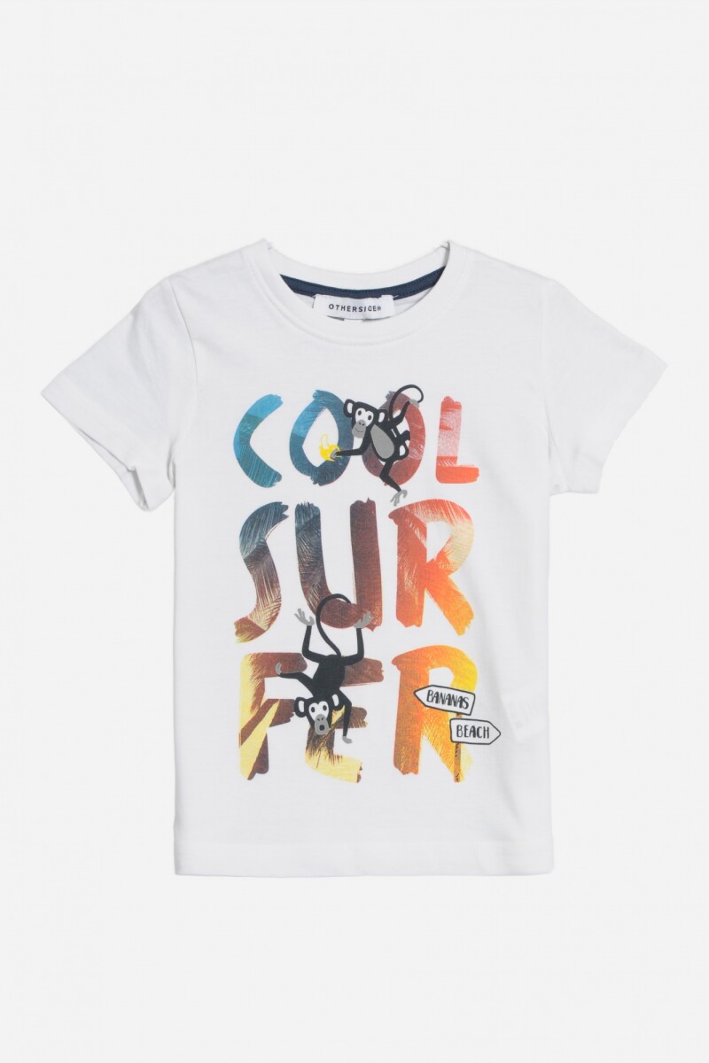 Remera m/c COOL SURFER - Blanco 