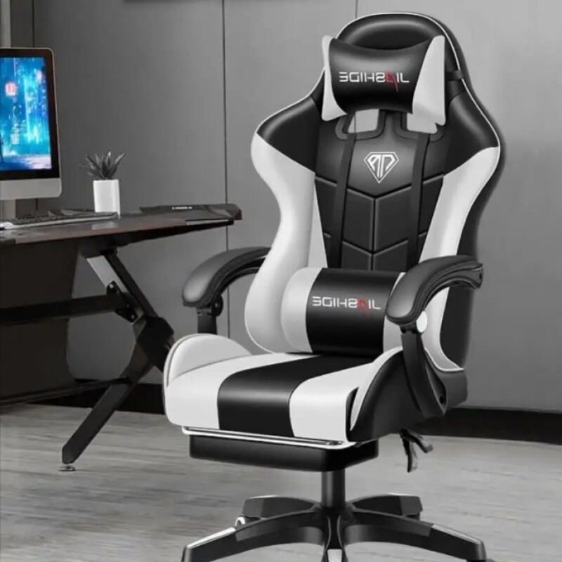 Silla de Escritorio Ergométrica Gamer YT-1209 Blanco/Negro Silla de Escritorio Ergométrica Gamer YT-1209 Blanco/Negro