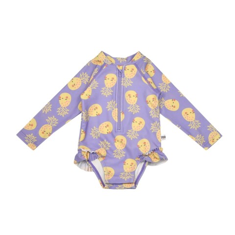MALLAZOO Traje De Baño Malla Manga Larga Con Filtro Upf50+ Zoochini - Piñas 3t