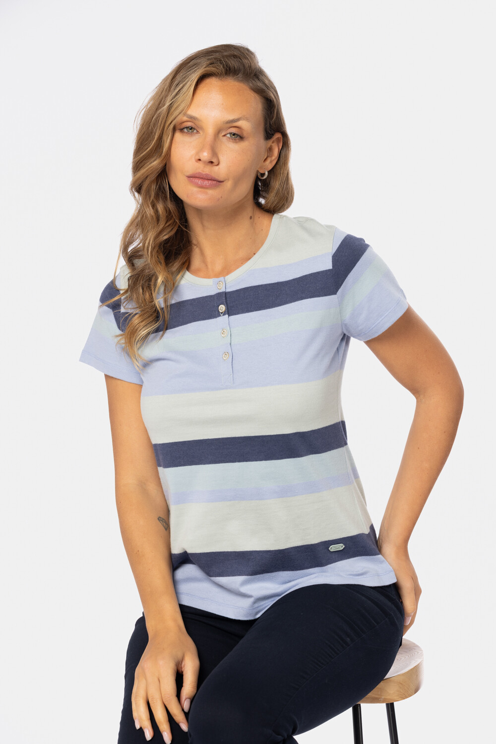 REMERA RAYADA Verde