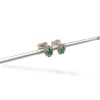 Caravanas Oval-Plata 925-Piedra Esmeralda y zirconia-CA3366 conpiedra