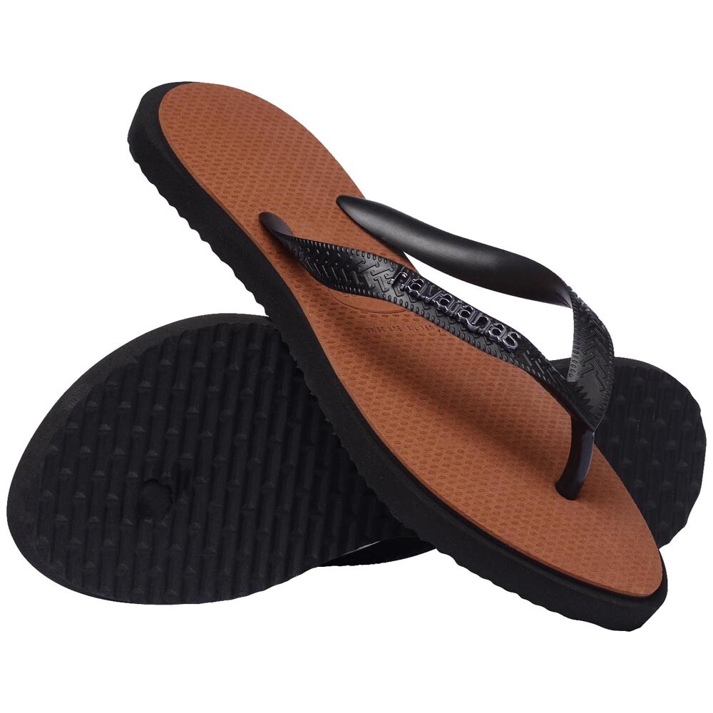 Sandalias Havaianas Top Point Fusion Mujer Negro Óxido