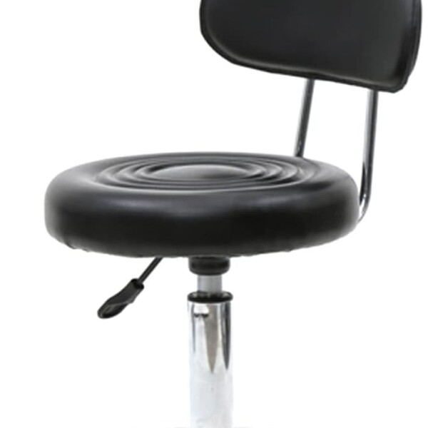 Banco Giratorio Con Respaldo Peluqueria Barberia Negro