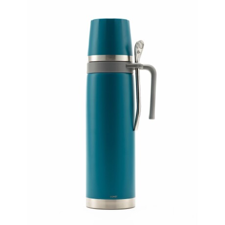 Termo Comet tapa mate Capri 1 Lt + bombilla Azul