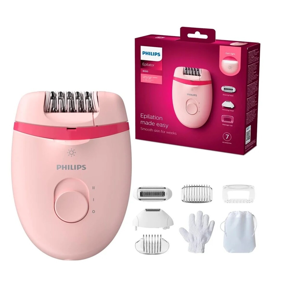 Depiladora Philips Bre28500 Optlulight 4Acces. Piernas Y Cuerpo 2Vol con Cable 