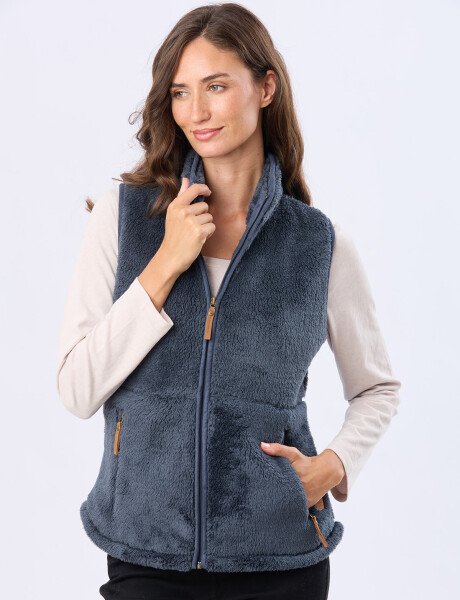 CHALECO SHERPA SUAVE Azul