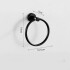 Toallero negro de acero inoxidable para amurar Toallero Negro De Acero Inoxidable para amurar