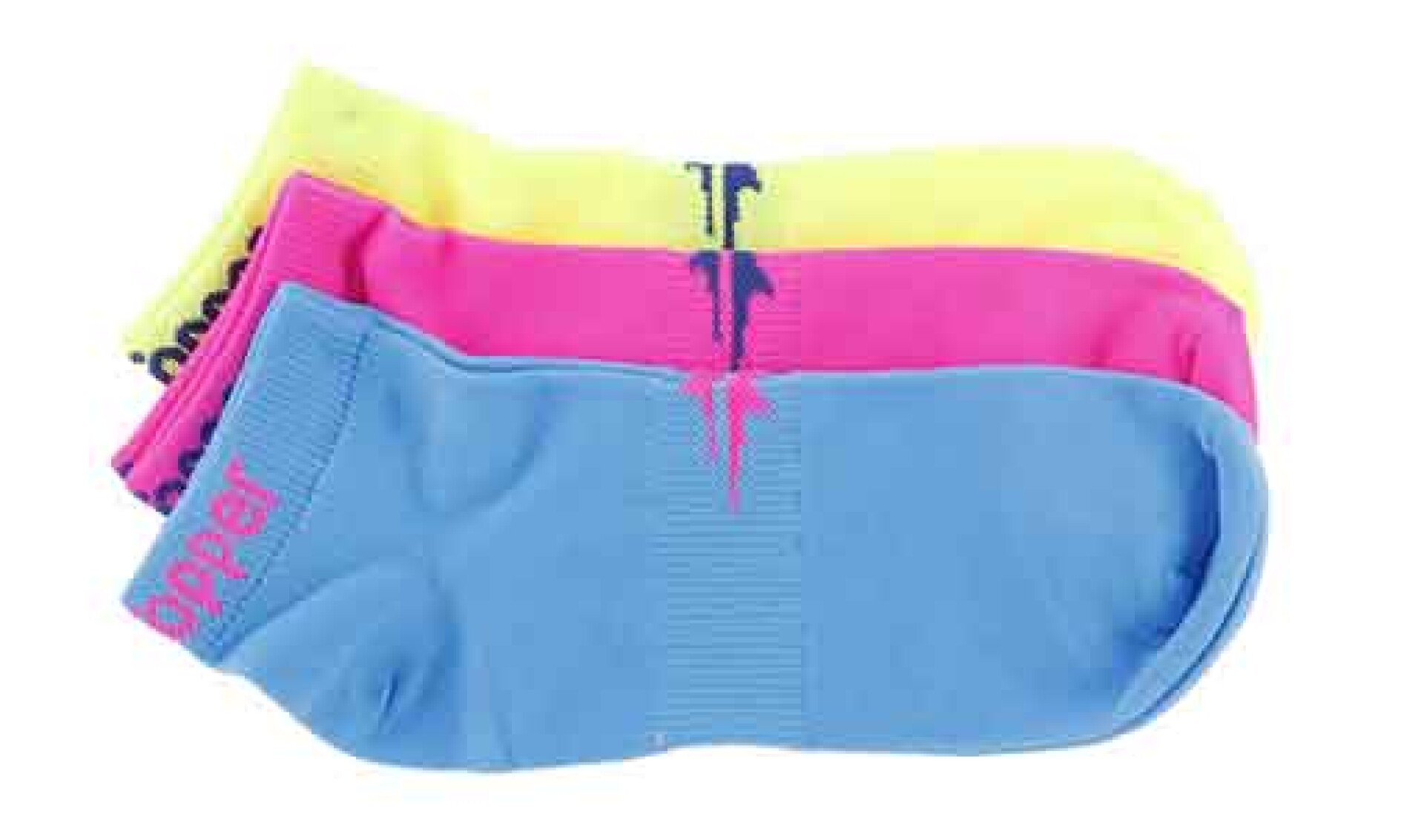 Medias de Mujer Topper x3 Invisble - Azul - Fucsia - Verde Lima 