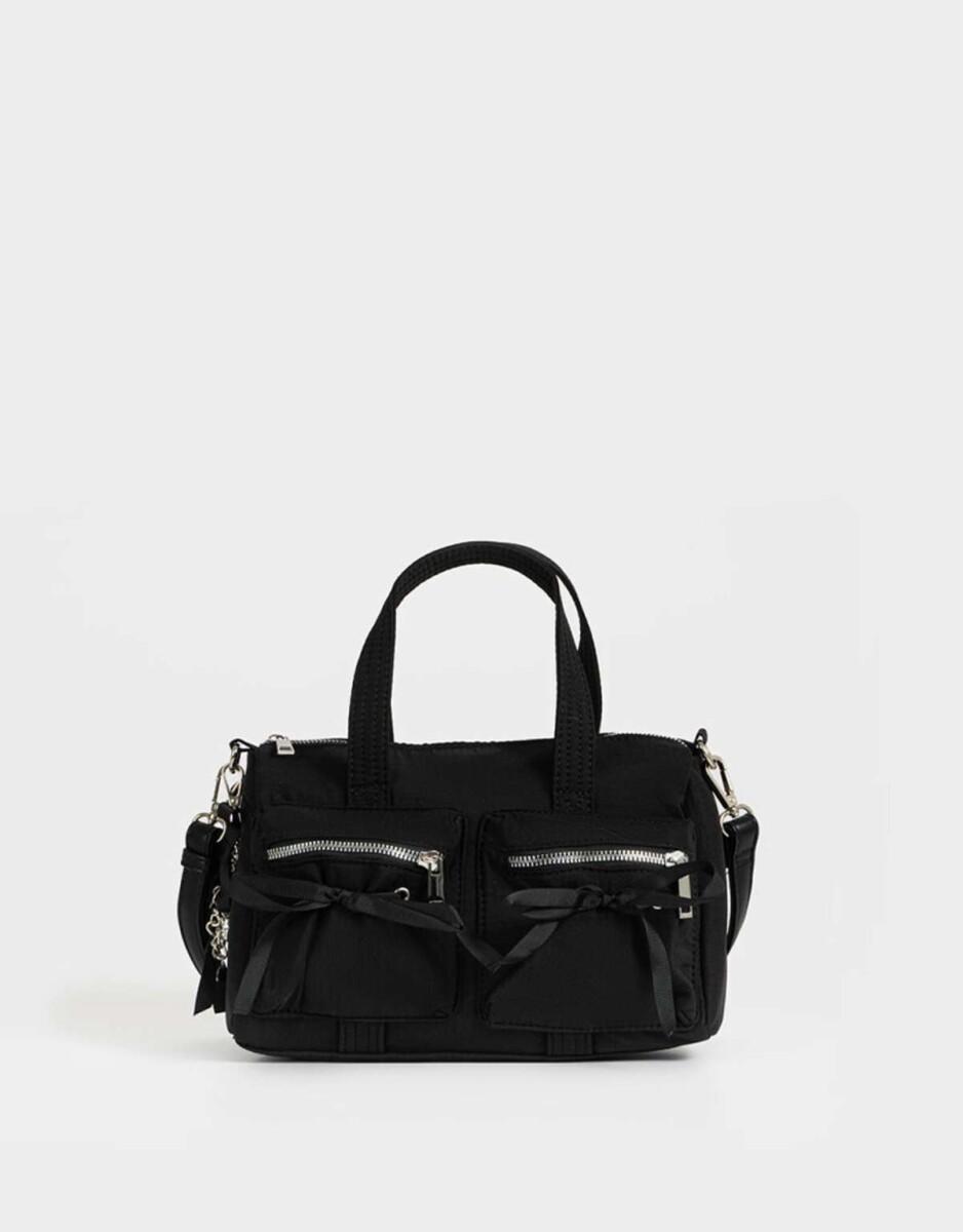 Cartera City Con Moños - Negro 