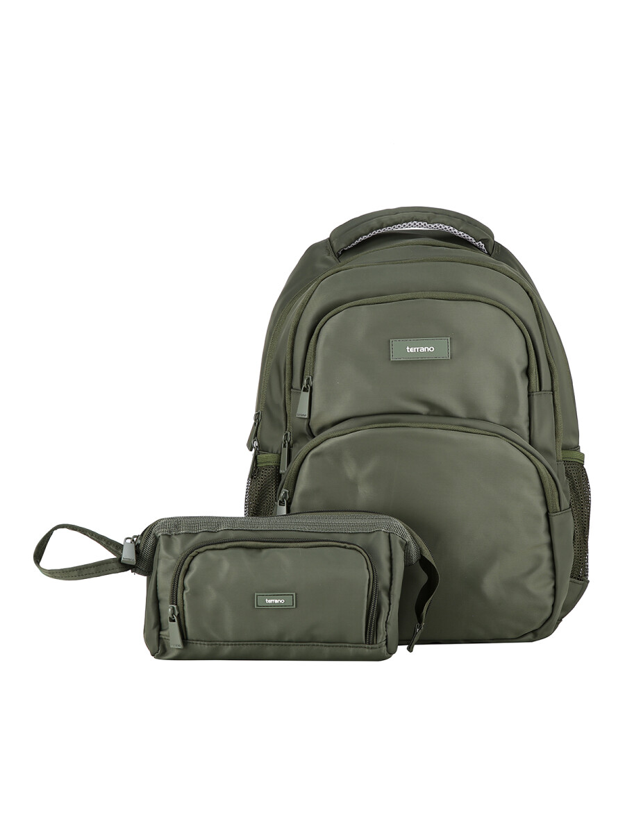 Kit Mochila y Cartuchera Quid AirFlow - Verde 