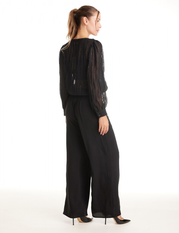 Blusa Traslucida NEGRO