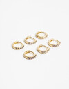 Aros Argollas Set Color Argolla Set Metal Delicado - Dorado